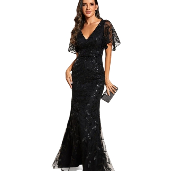 Wear Your Love Dresses & Skirts - Wear your love 10 Elegant Black sequin  Evening Gown